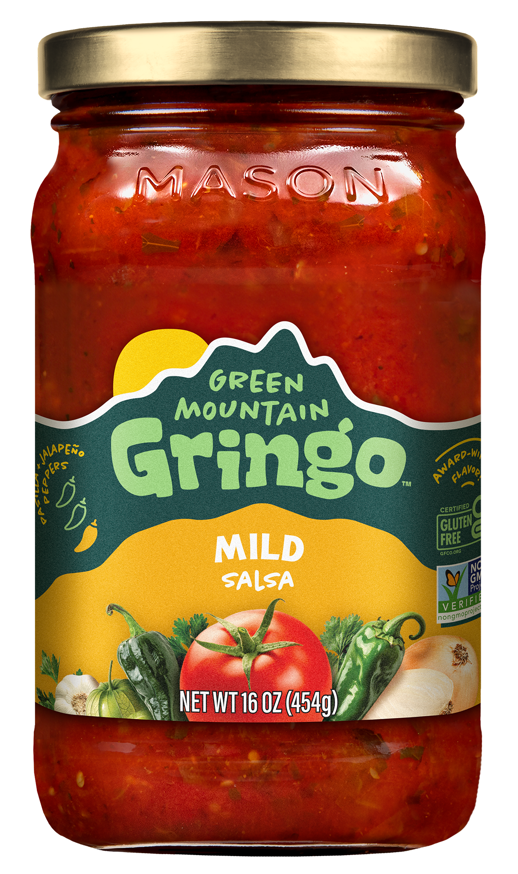 Green Mountain Gringo Mild Salsa jar