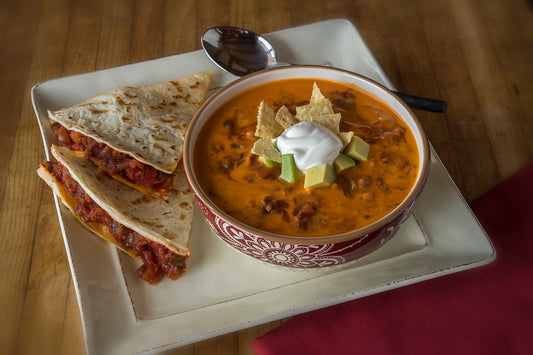 Mexican Style Grilled Cheese and Tomato Soup - Green Mountain Gringo recipe, 